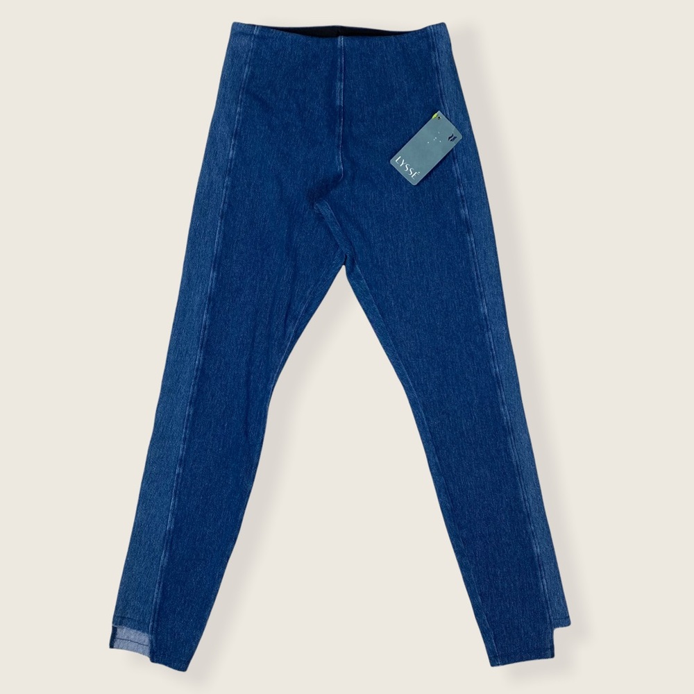 NWT Lyssé High Rise Med Wash Asymmetric Jegging S